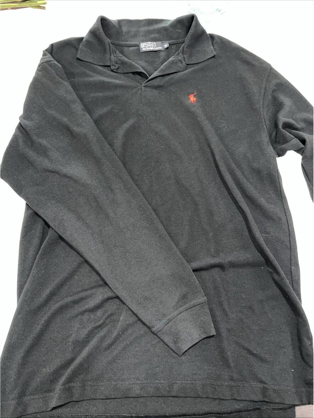 Polo Ralph Lauren Black Long Sleeve Polo Shirt Men’s XL Classic Fit Red Pony